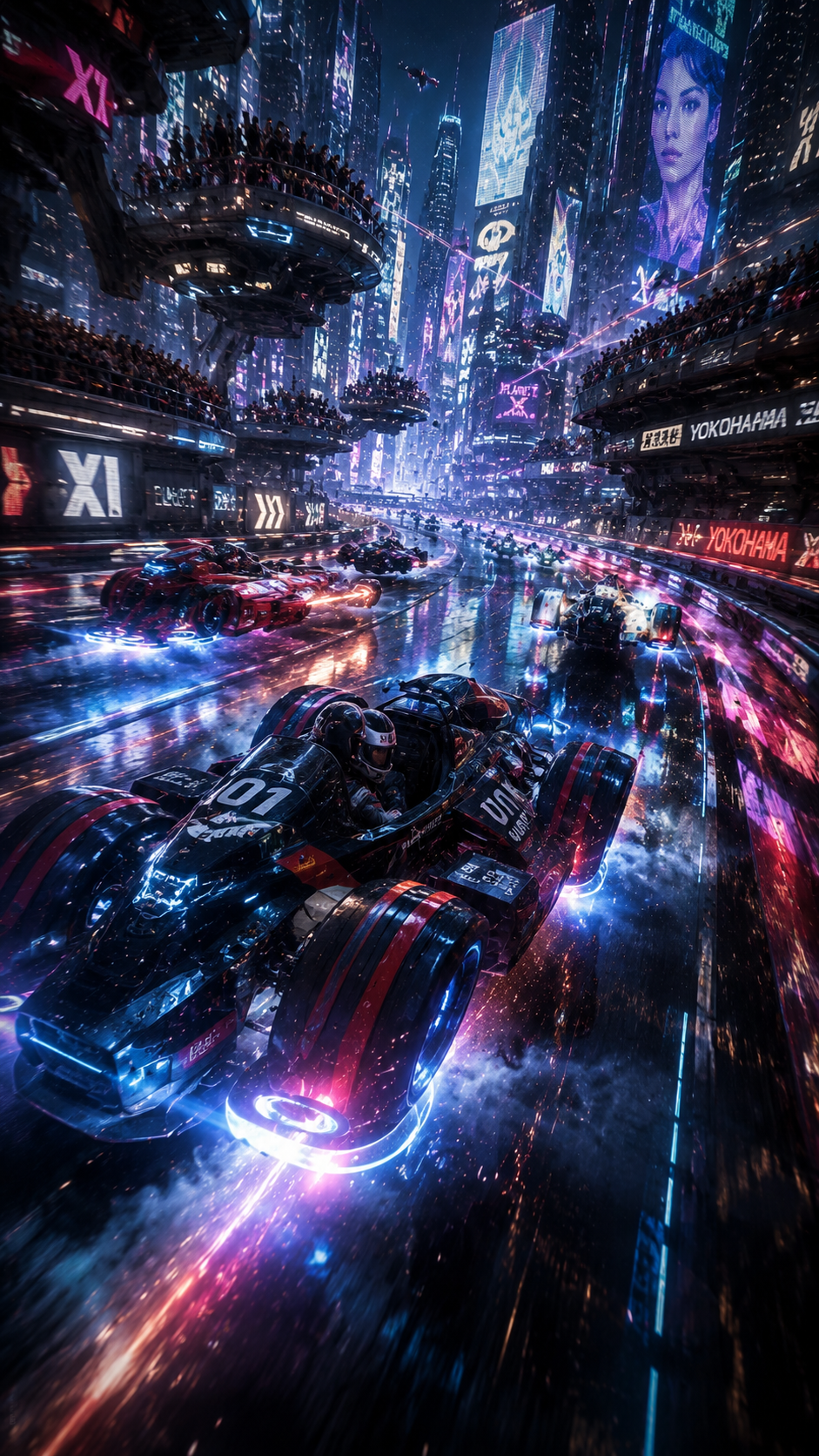 Neon race city