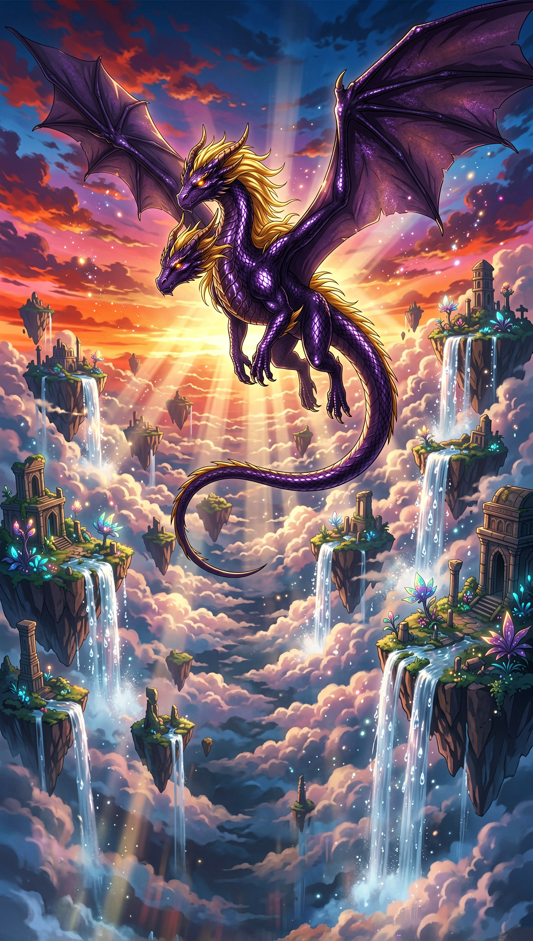 Purple dragon sky islands